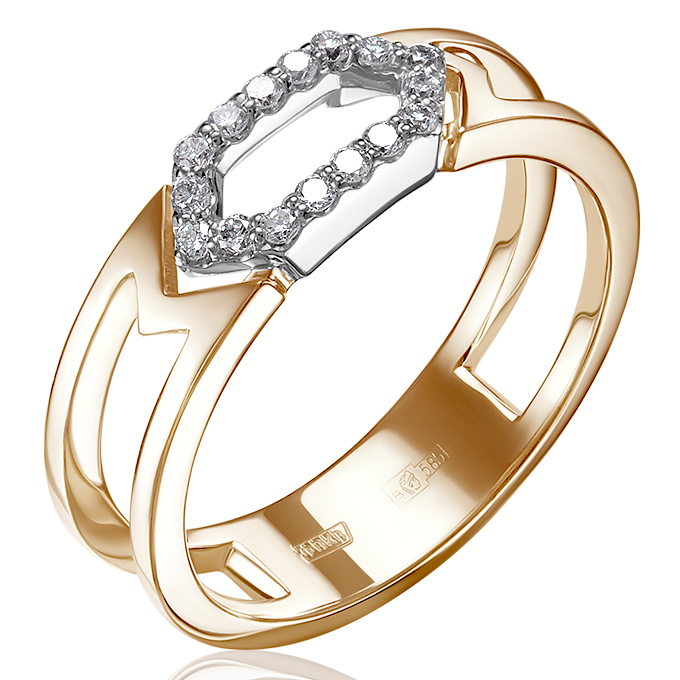 Кольцо, золото, бриллиант, 1-11-1085-101